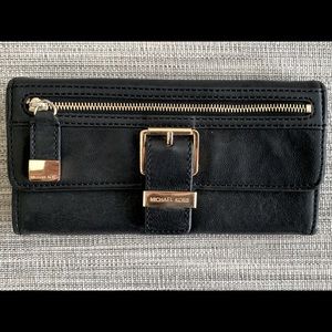 Michael Kors Black Wallet with Gold Accents
